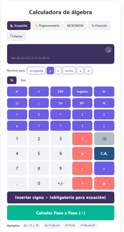Calculadora Algebraica Alicia